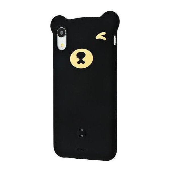 

Baseus для iPhone XR Bear Silicone Black (WIAPIPH61-BE01), Чёрный