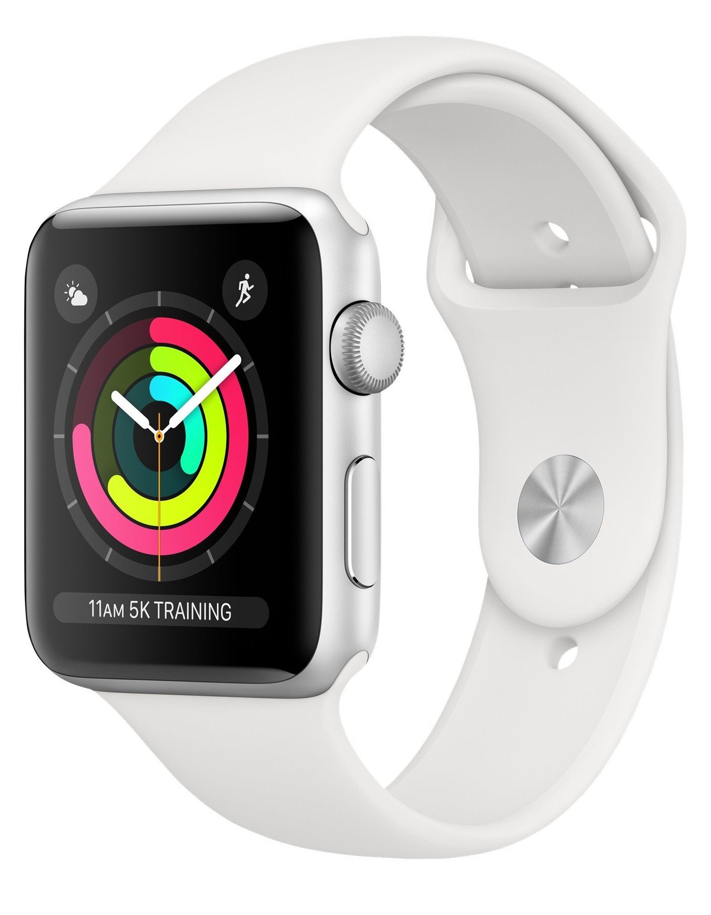 

APPLE Watch Series 3 GPS 42mm Silver Aluminium Case with White Sport Band (MTF22FS/A)