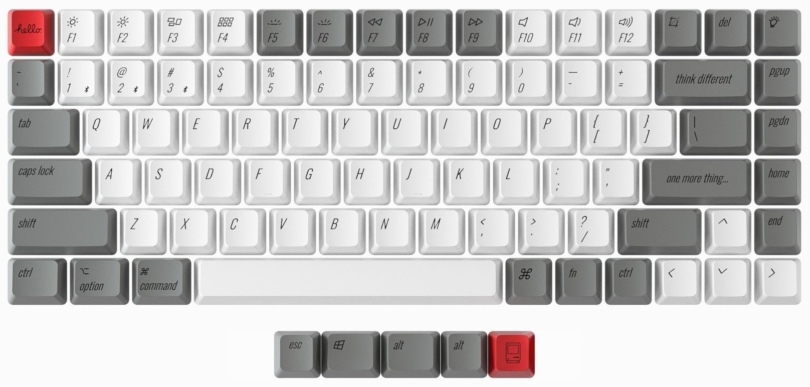 

KEYCHRON 2 OEM PBT Keycap set 84шт, Retro (KP1_KEYCHRON)