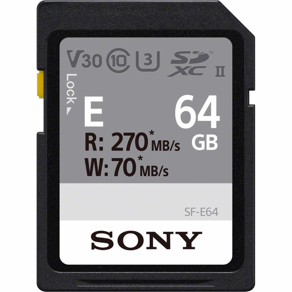 

SONY 64GB SDXC C10 UHS-II U3 V60 Entry (SFE64.AE)