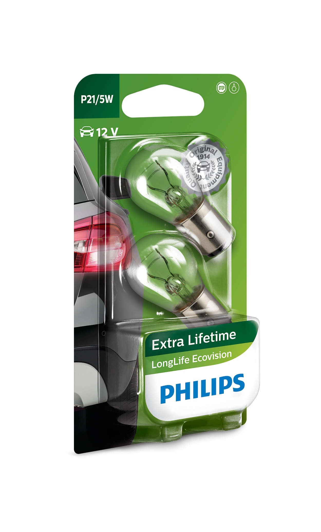 

PHILIPS Automotive P21/5W LongLife EcoVision 2шт (12499LLECOB2)