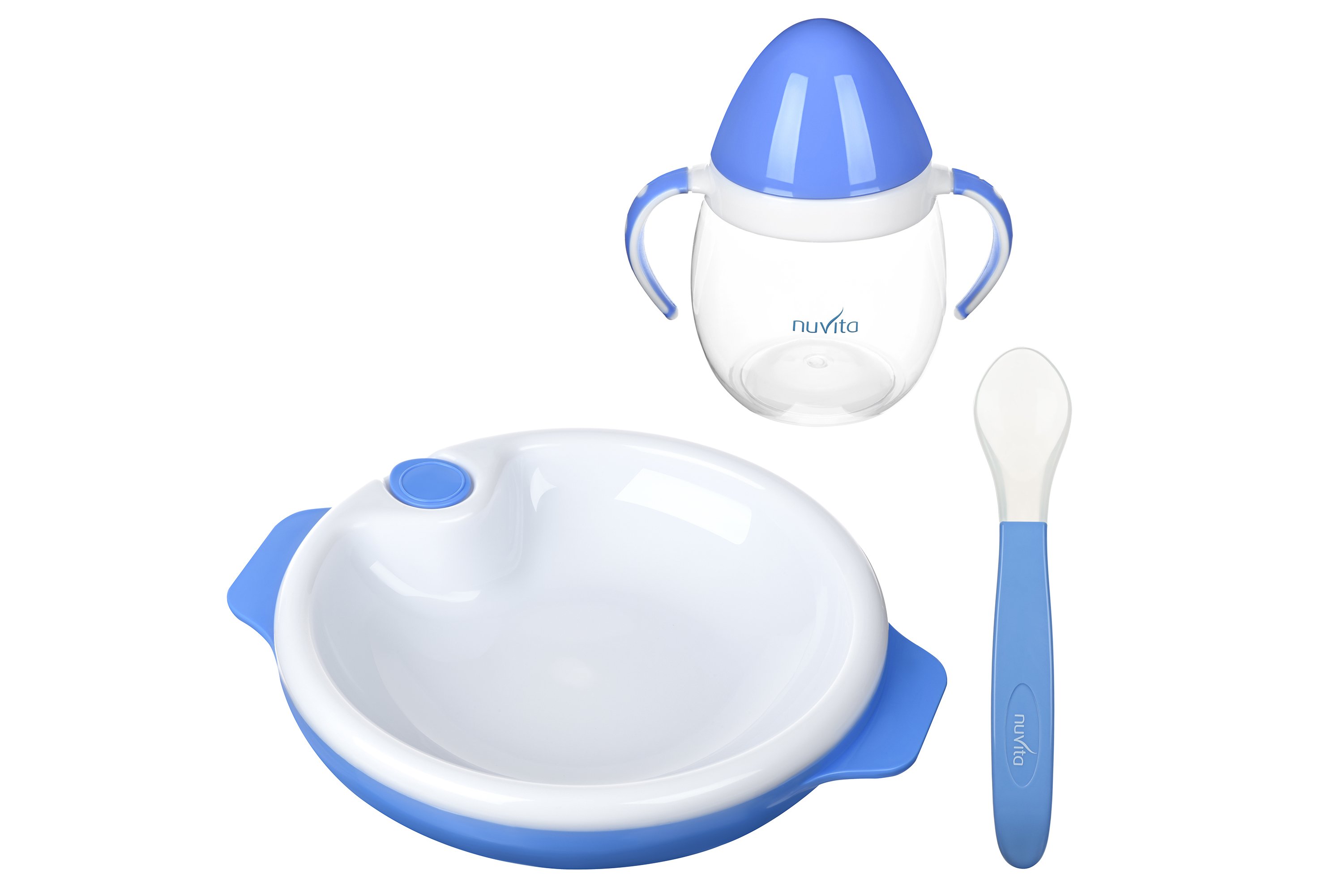 

NUVITA 6м+ Голубой 3 предмета. (NV1491Blue), Белый|голубой