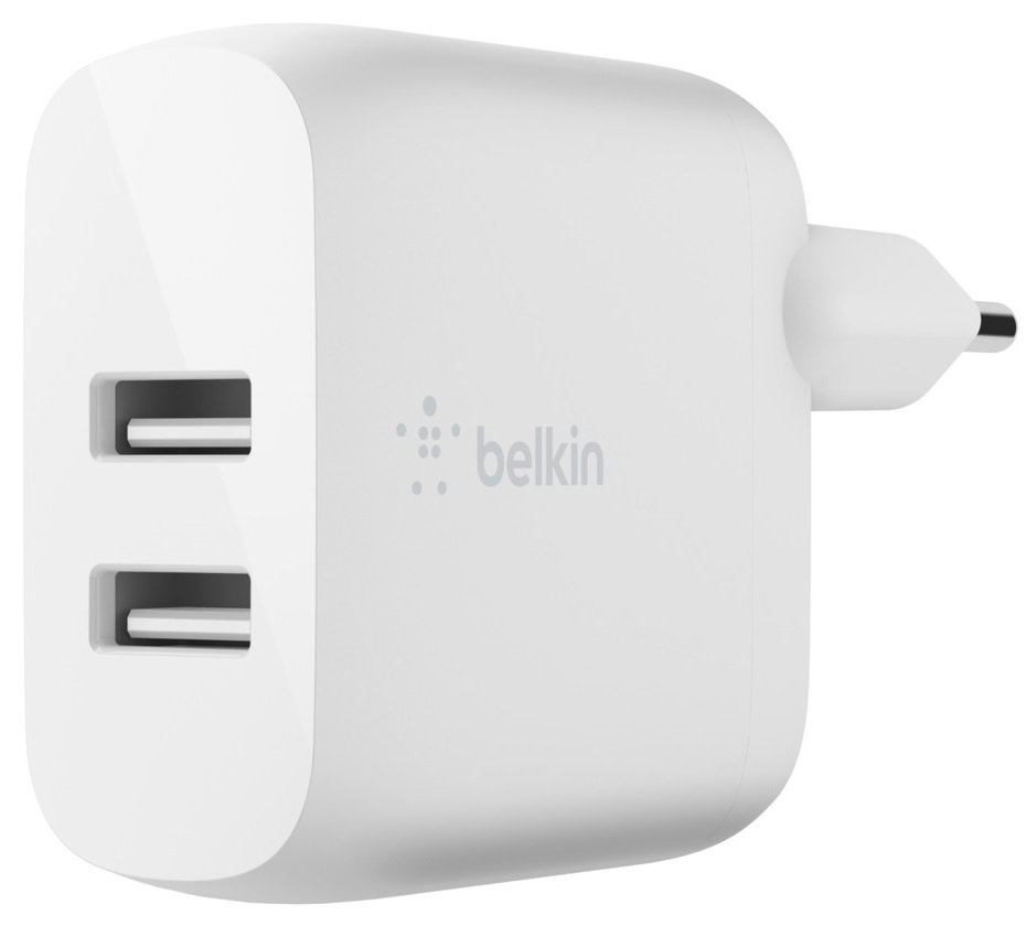 

BELKIN Home Charger (24W) DUAL USB 2.4A, white (WCB002VFWH)