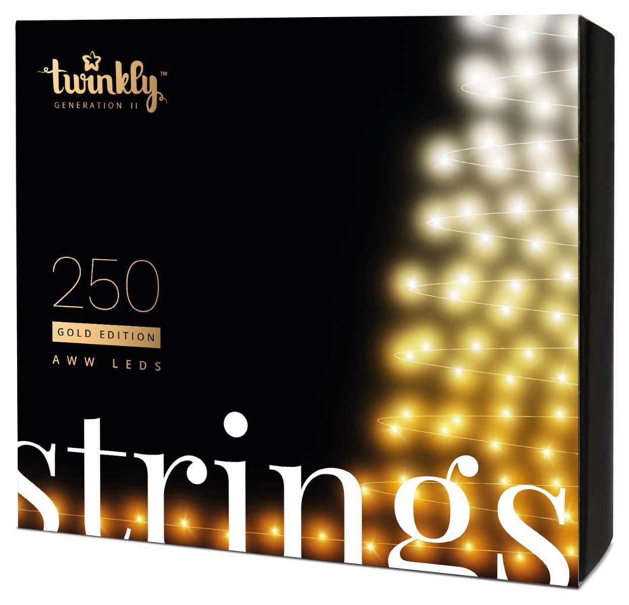 

Twinkly Strings AWW 250, BT+WiFi, Gen II, IP44, кабель черный (TWS250GOP-BEU)