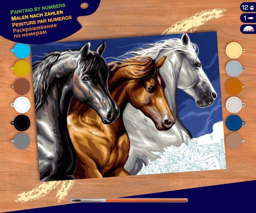 

Sequin Art PAINTING BY NUMBERS SENIOR Wild Horses (SA1040)