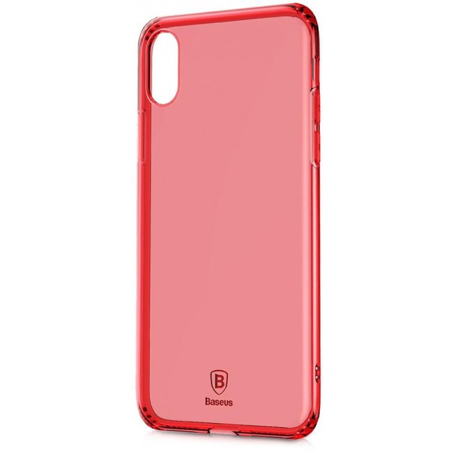 

Baseus для iPhone X/Xs Simple Series Anti-Fall Transparent Red (ARAPIPHX-C09, Красный