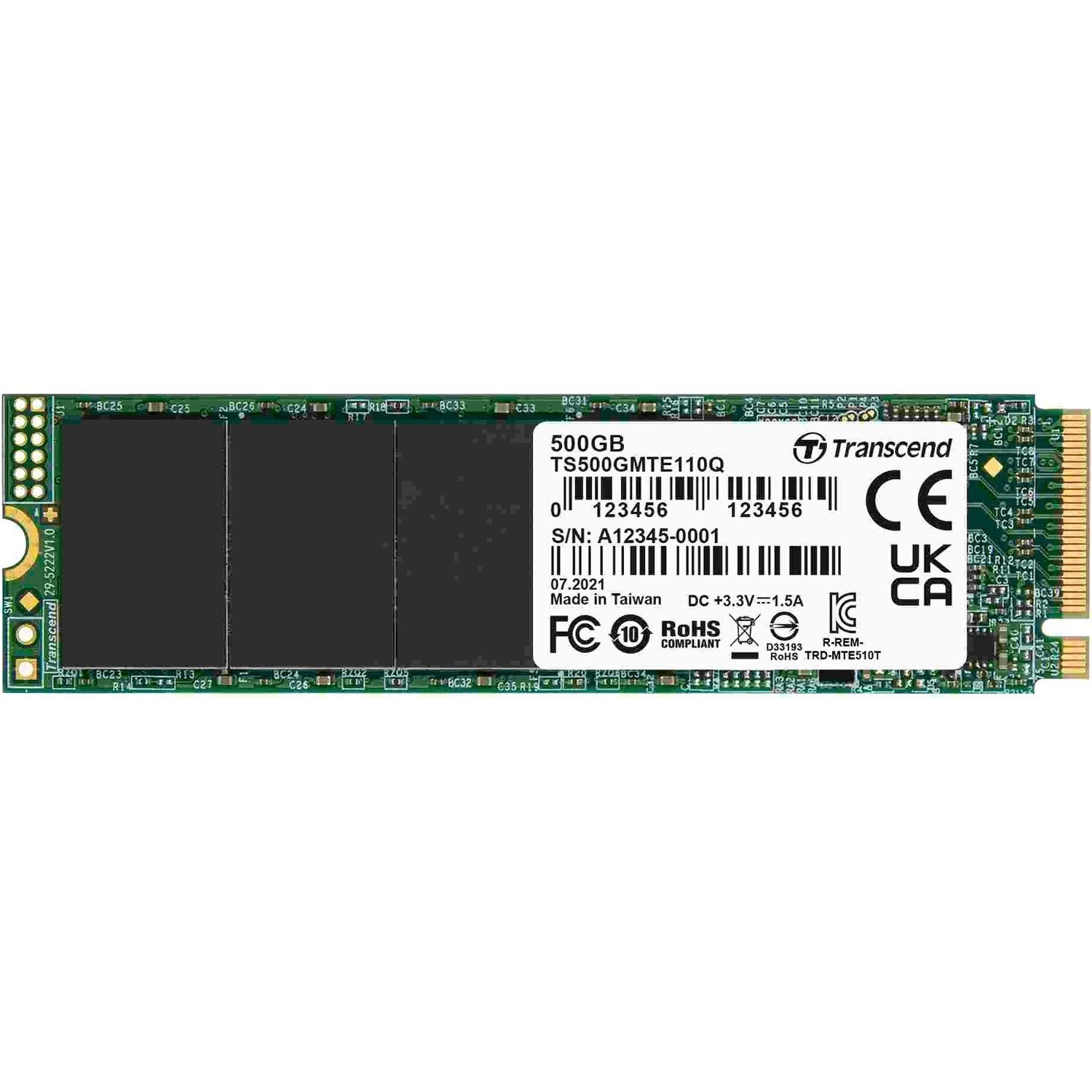 

TRANSCEND TS500GMTE110Q, Зелёный