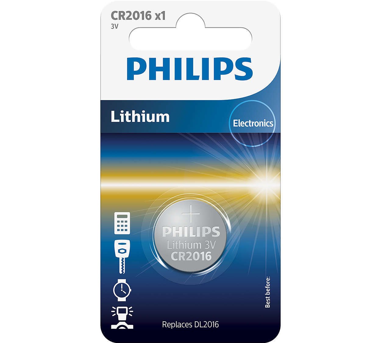 

PHILIPS Lithium CR 2016 BLI 1 (CR2016/01B)