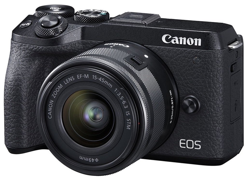 

CANON EOS M6 II 15-45 IS STM Black + видоискатель EVF-DC2 (3611C053), Чёрный