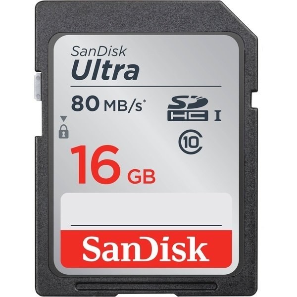 

SANDISK SDHC 16GB (Class 10) Ultra UHS-I 80MB/s