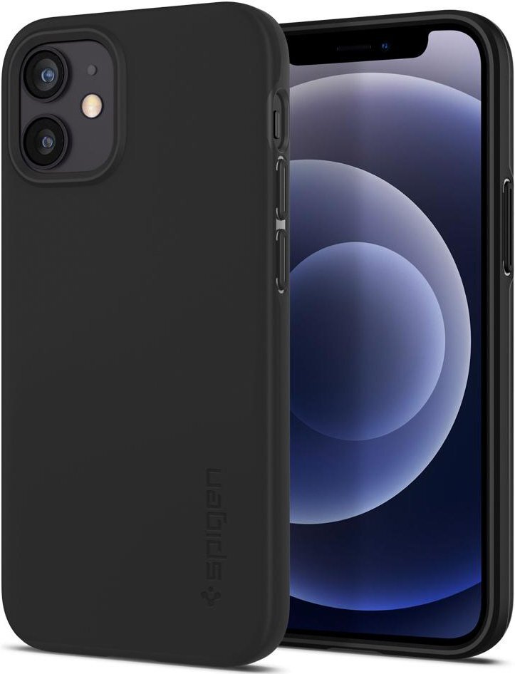 

Spigen для iPhone 12 mini Case Thin Fit Black (ACS01739), Чёрный