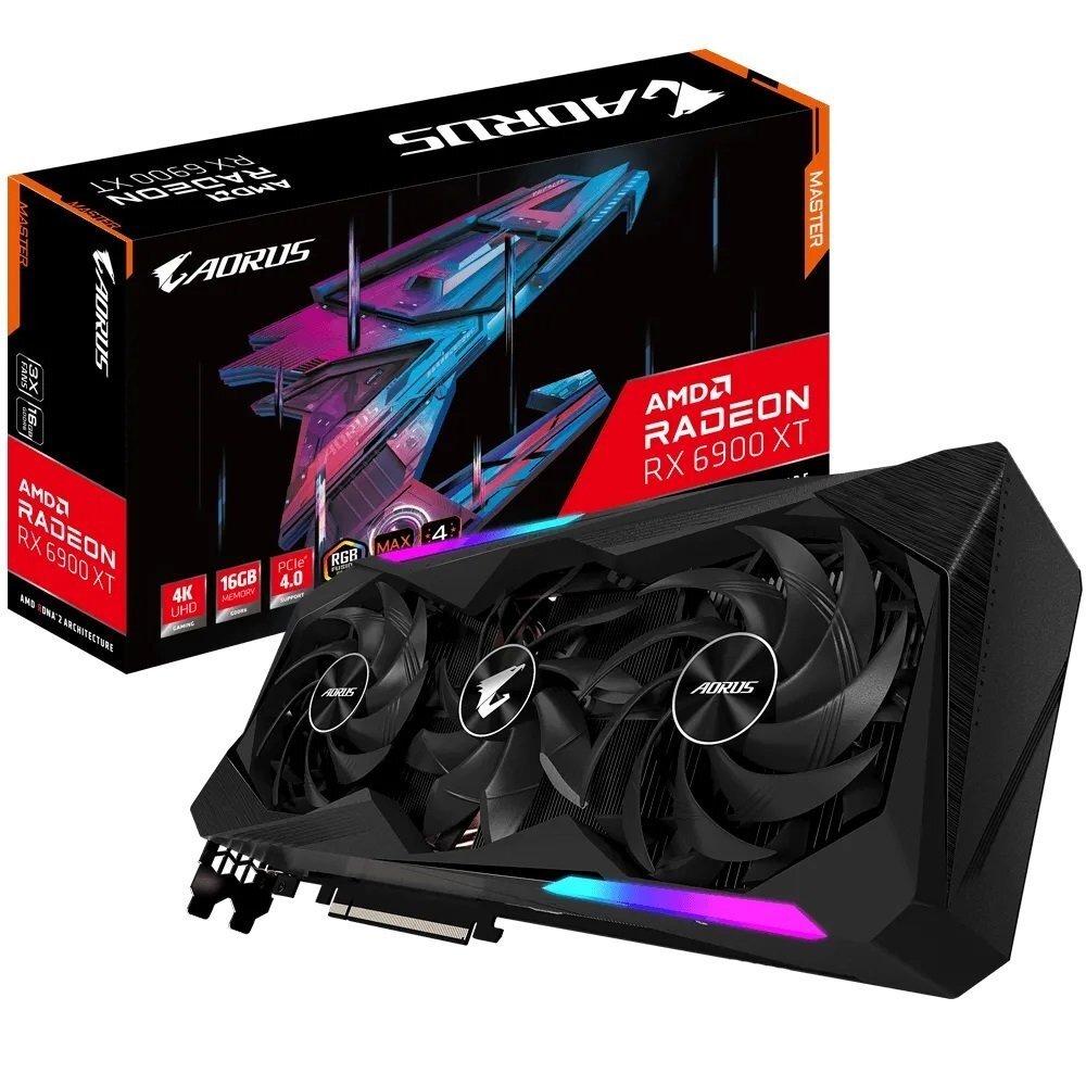 

GIGABYTE Radeon RX 6900 XT AORUS MASTER (GV-R69XTAORUS_M-16GD), Чёрный