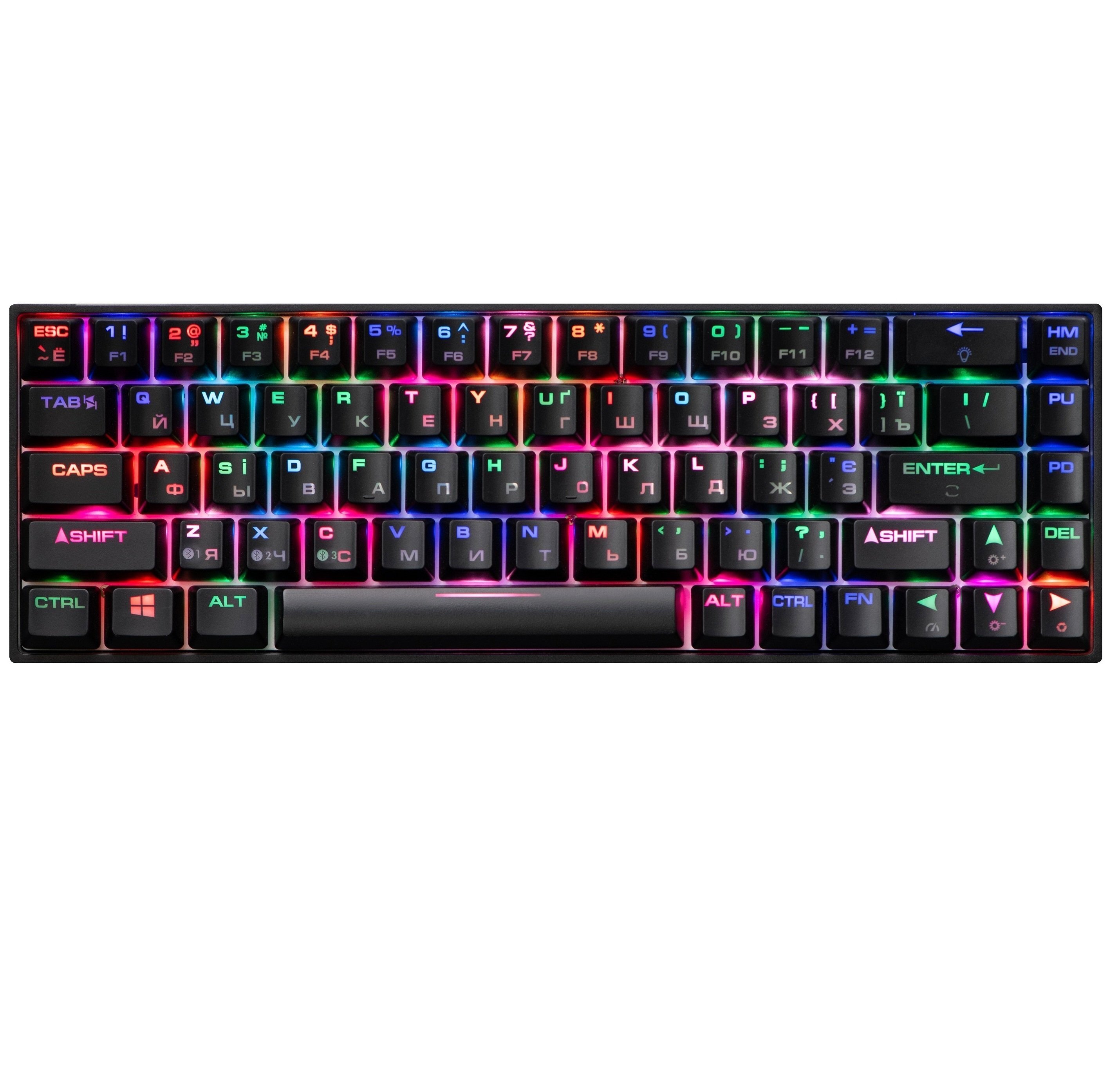 

2E Gaming KG380 RGB Gateron Brown Switch BT/USB Black (2E-KG380UBK-BR), Чёрный