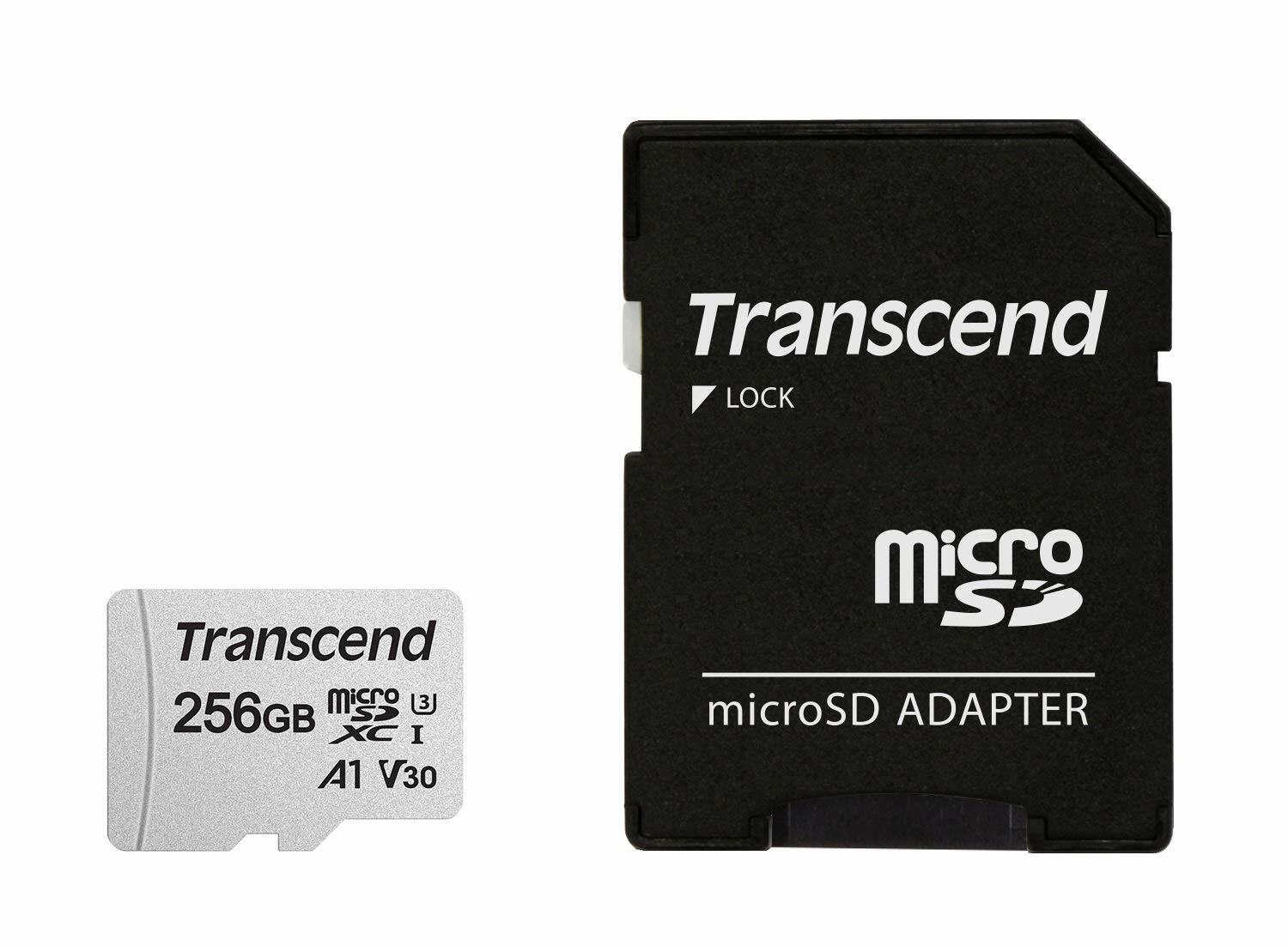 Акція на TRANSCEND microSDXC 256GB Class 10 UHS-I R95/W45MB/s + SD-адаптер (TS256GUSD300S-A) від Repka