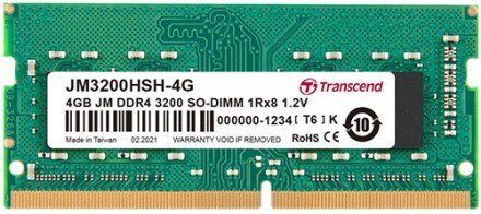 

TRANSCEND DDR4-3200 4GB SO-DIMM (JM3200HSH-4G)