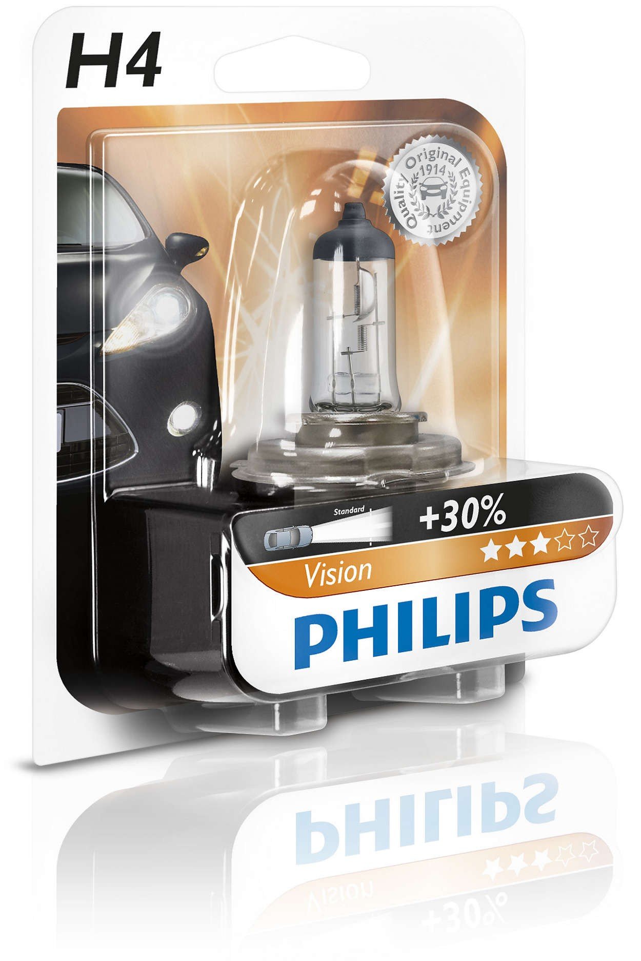

PHILIPS H4 Vision, 3200K, 1шт/блистер (12342PRB1)