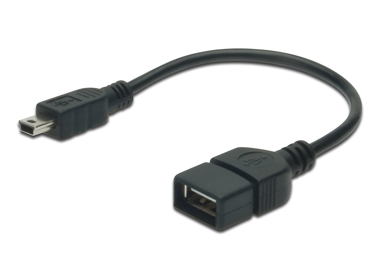 

DIGITUS USB 2.0 (AF/miniB) OTG 0.2m Black