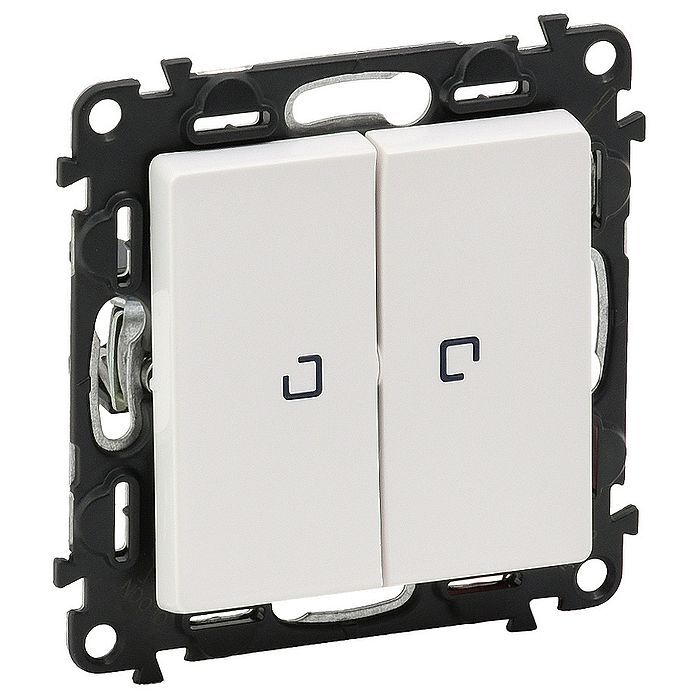 

LEGRAND Переключатель 10АХ 250В 2-клавишной Valena LIFE с подсветкой, Белый (752409)
