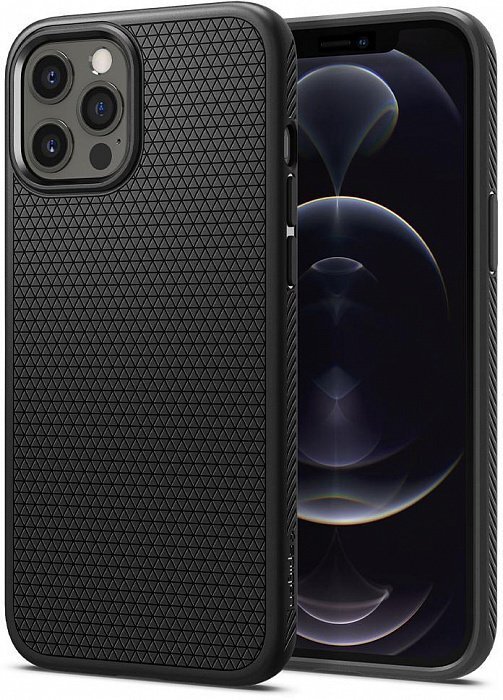 

Spigen для iPhone 12/12 Pro Liquid Air Matte Black (ACS01701), Чёрный