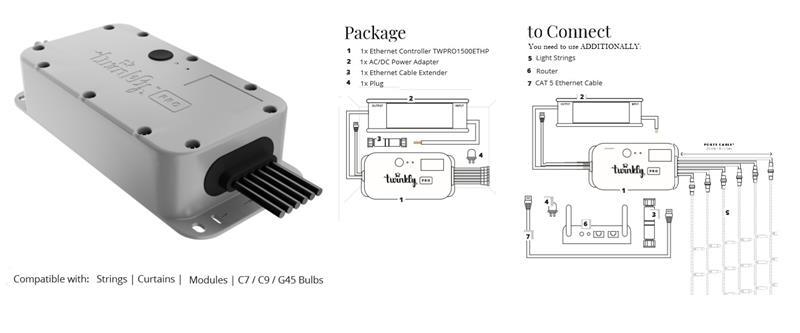 

Twinkly Pro Ethernet 6х250 ламп (TWPRO1500ETHP-B)