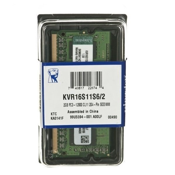 

KINGSTON SO-DIMM DDR3-1600 2GB (KVR16S11S6/2)