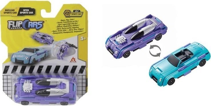 

Flip Cars 2 в 1 Атомный спорткар и Спорткар кабриолет (EU463875B-02), Разноцветный