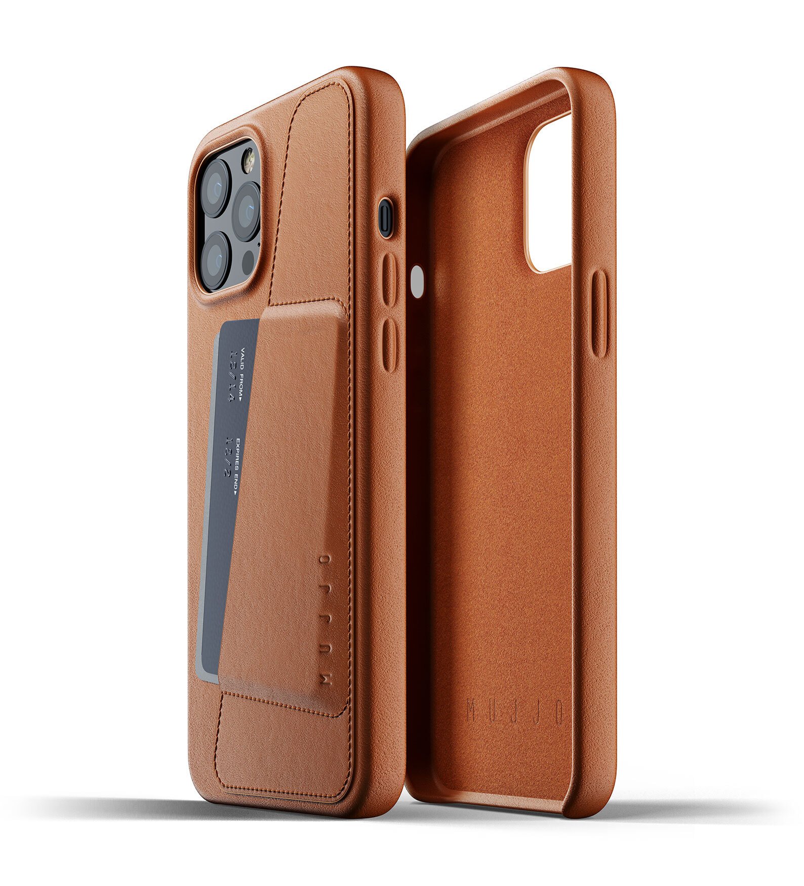

MUJJO для iPhone 12 Pro Max Full Leather Wallet Tan (MUJJO-CL-010-TN), Коричневый