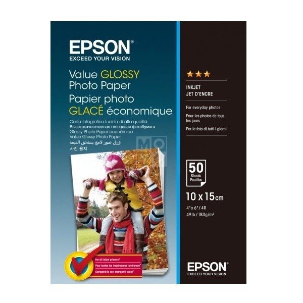 

EPSON 100mmx150mm Value Glossy Photo Paper 50 л. (C13S400038)