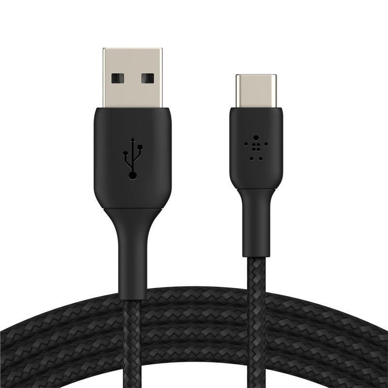 

BELKIN USB-A - USB-С, BRAIDED, 3m, black (CAB002BT3MBK), Чёрный