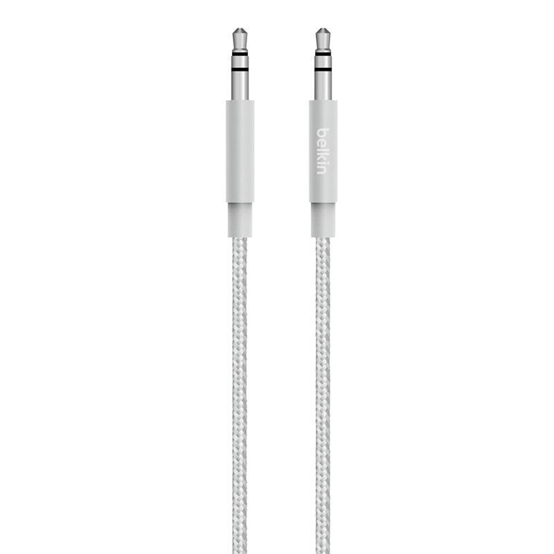 

BELKIN jack 3.5mm - jack 3.5mm Premium 1.2m, silver (AV10164BT04-SLV), Белый