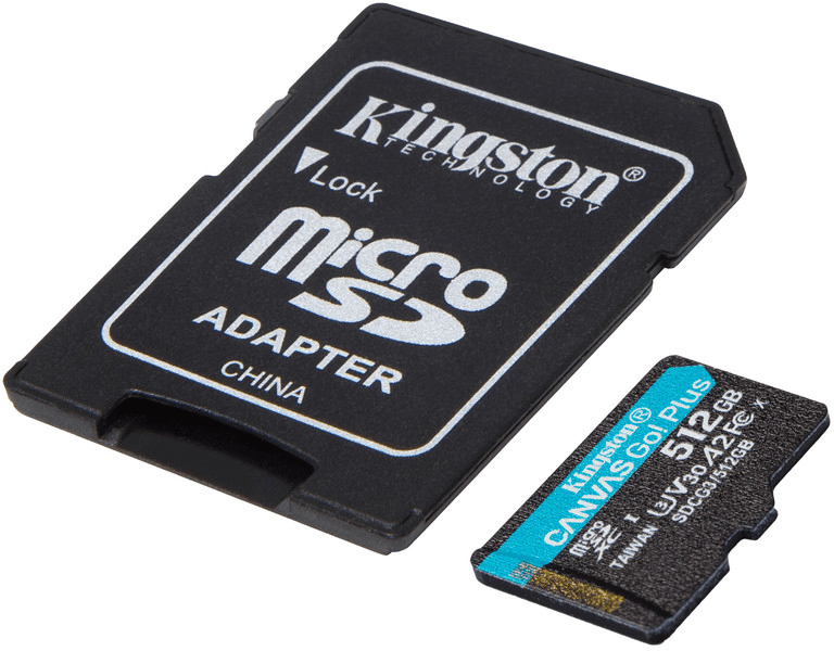 

KINGSTON microSDXC 512GB Canvas Go Plus 170R A2 U3 V30 + Адаптер (SDCG3/512GB)