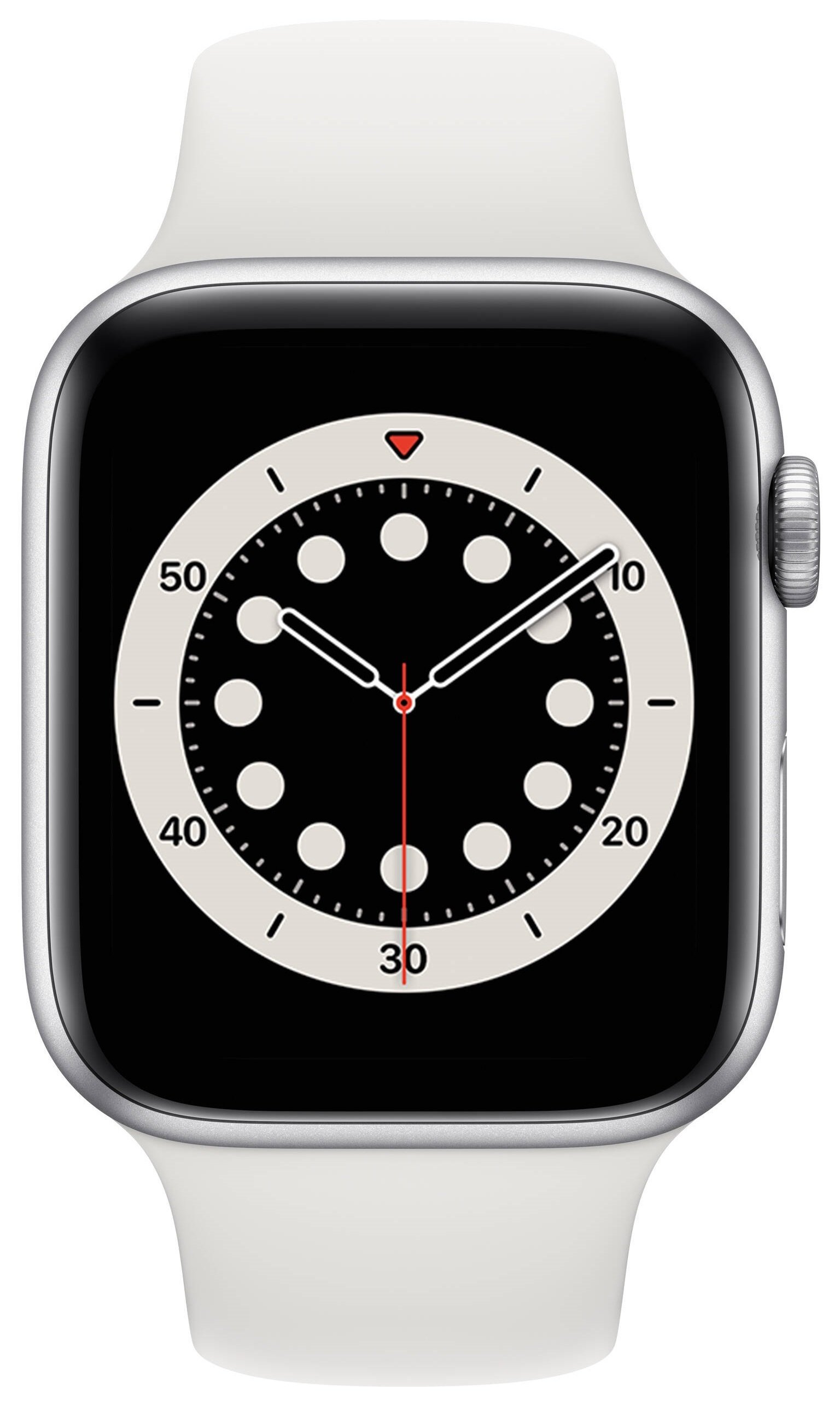 

APPLE Watch Series 6 GPS 44mm Silver Aluminium Case with White Sport Band Regular