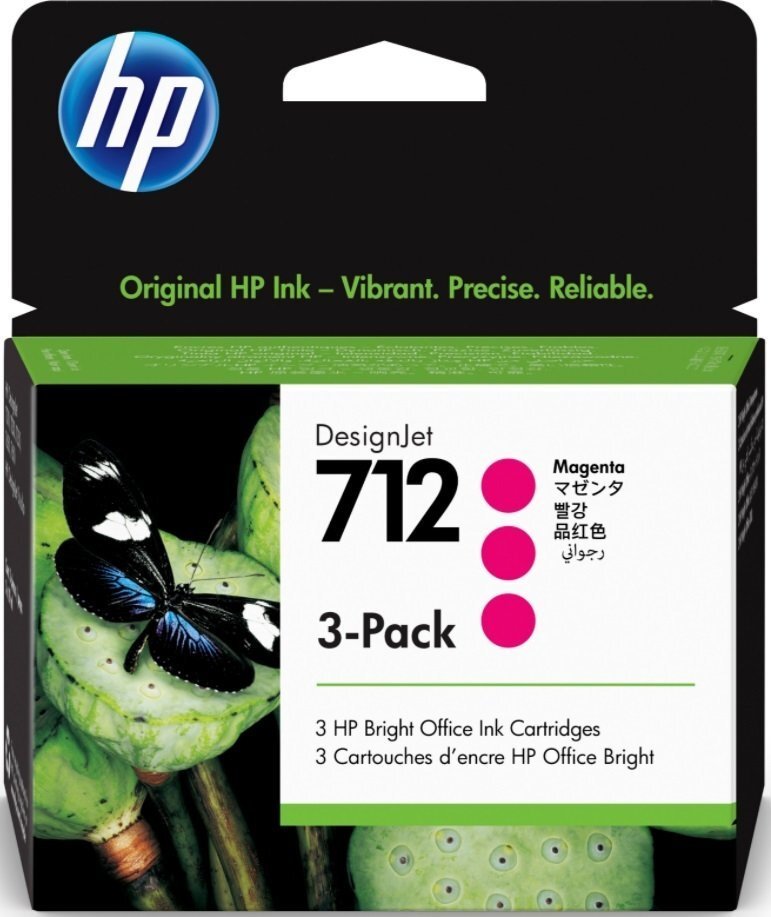 

HP No.712 DesignJet Т230/Т630 Magenta 3-Pack 29-ml (3ED78A)
