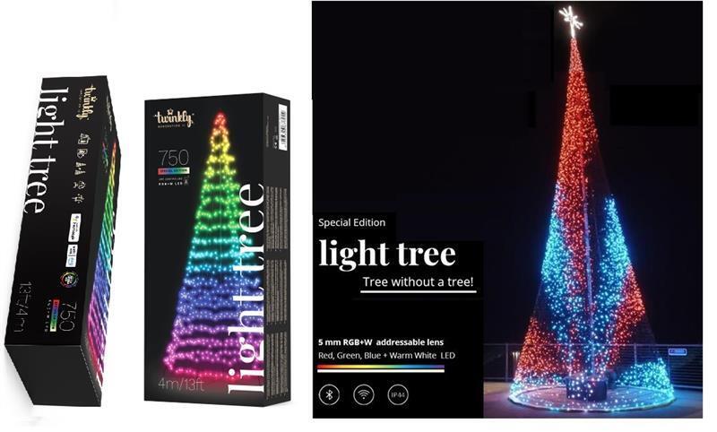 

Twinkly tree TWP750SPP-BEU Gen II, IP44, высота 4м, кабель черный (TWP750SPP-BEU), Чёрный
