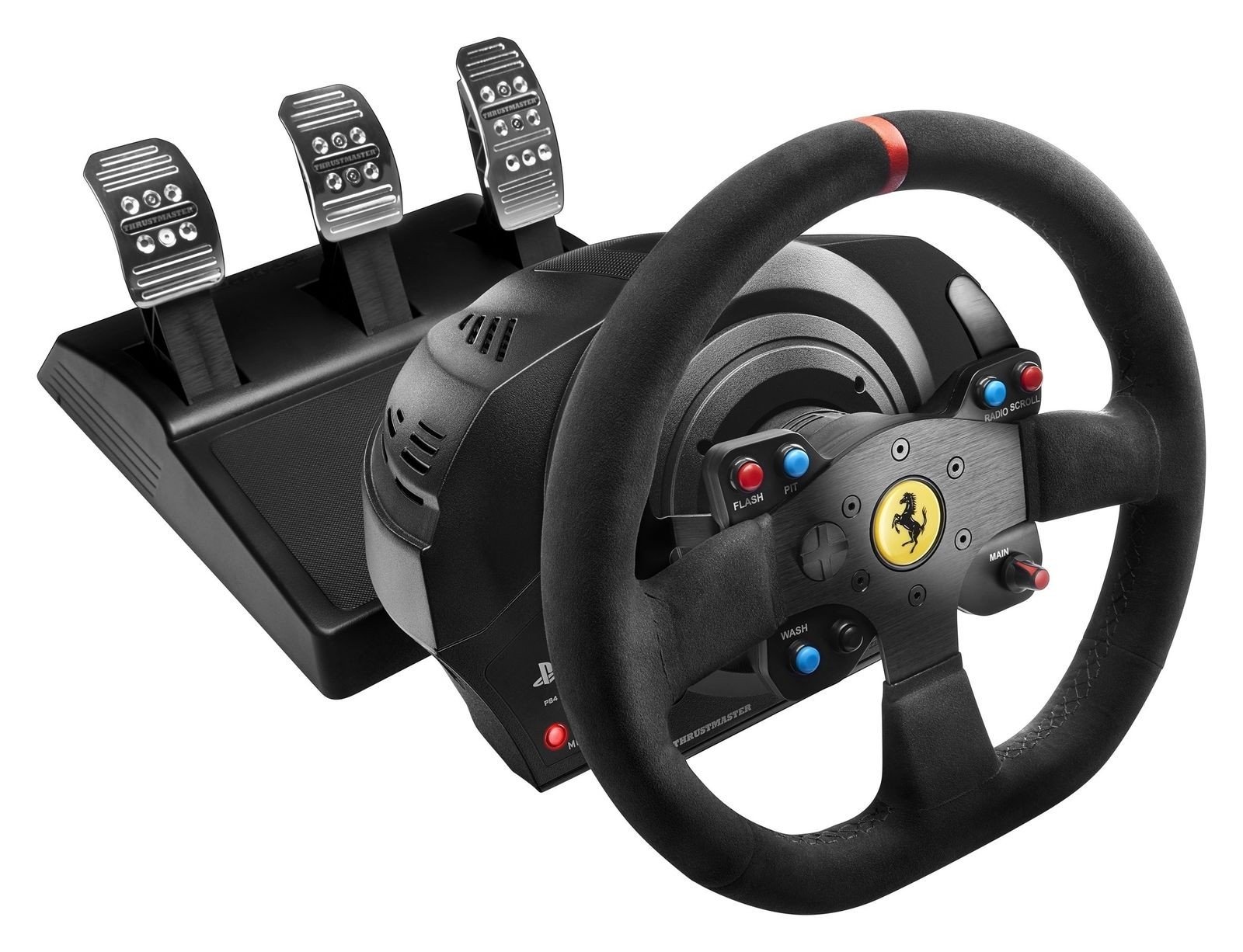 Акция на THRUSTMASTER Руль и педали PC/PS4/PS3 T300 Ferrari Integral RW Alcantara edition (4160652) от Repka