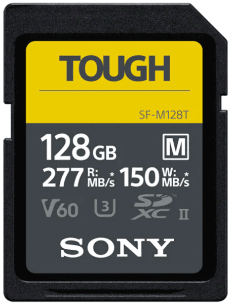 

SONY 128GB SDXC C10 UHS-II U3 V60 Tough (SFM128T.SYM)