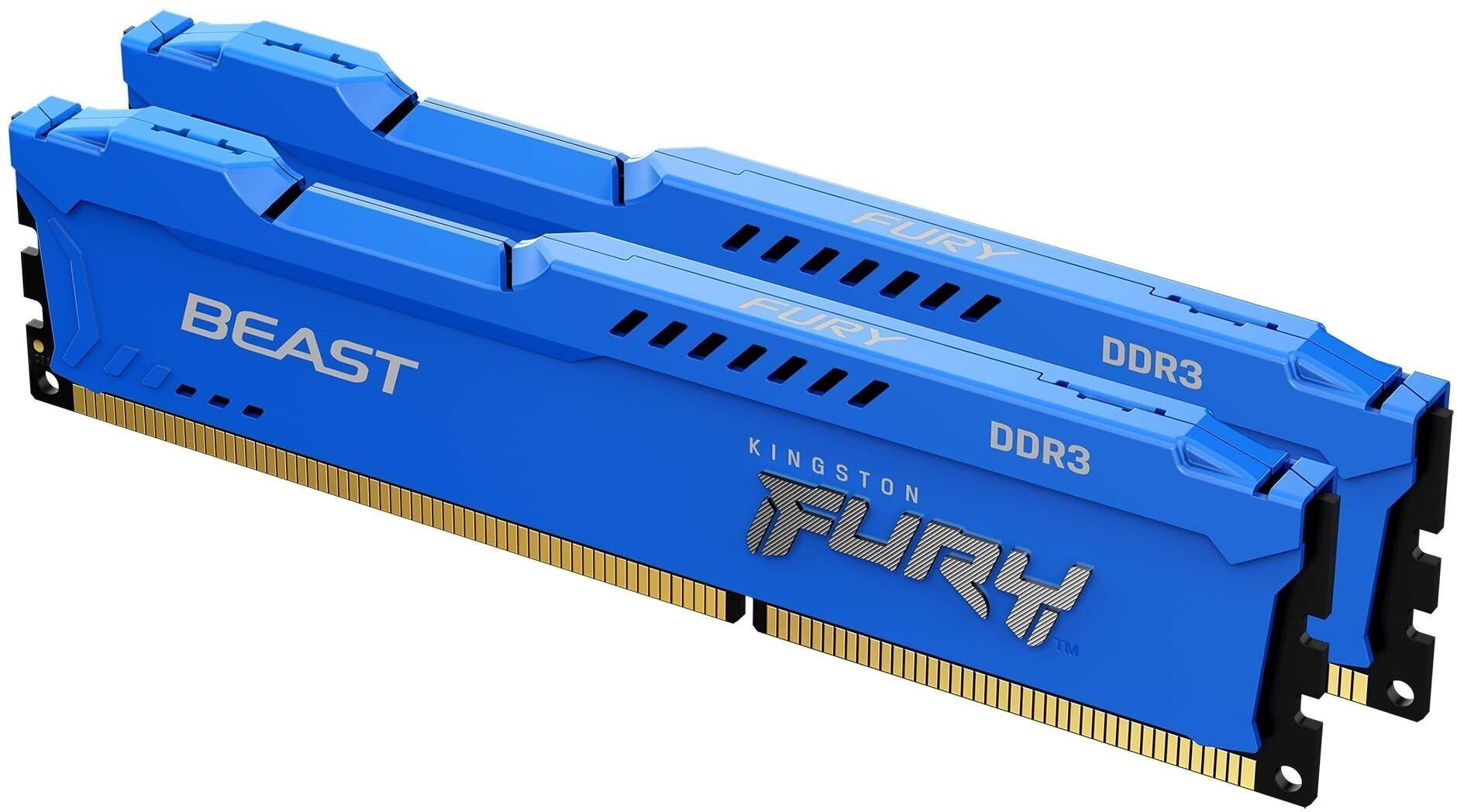 

KINGSTON DDR3-1600 16GB KIT (8GBx2) FURY Beast Blue (KF316C10BK2/16), Голубой