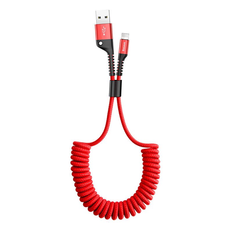 

Baseus Fish eye Spring Data USB to Lightning 2A 1м red (CALSR-09), Красный