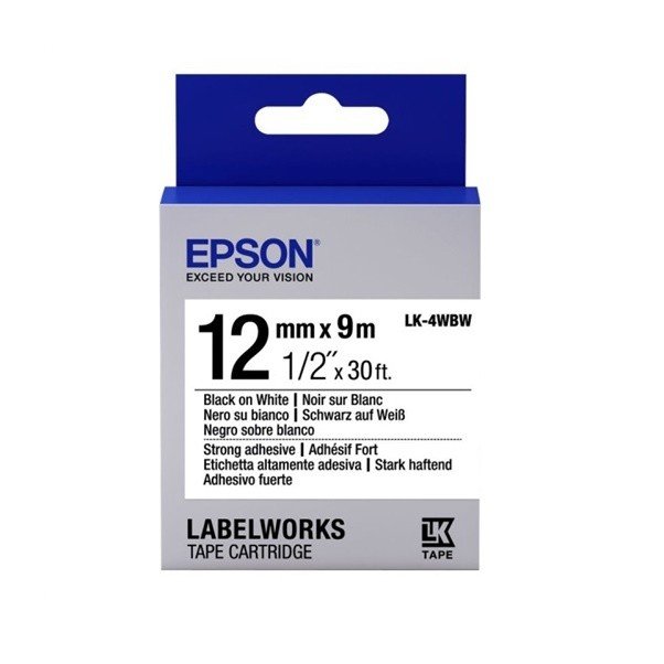 

EPSON LK4WBW Strng adh Blk/Wht 12/9 (C53S654016)