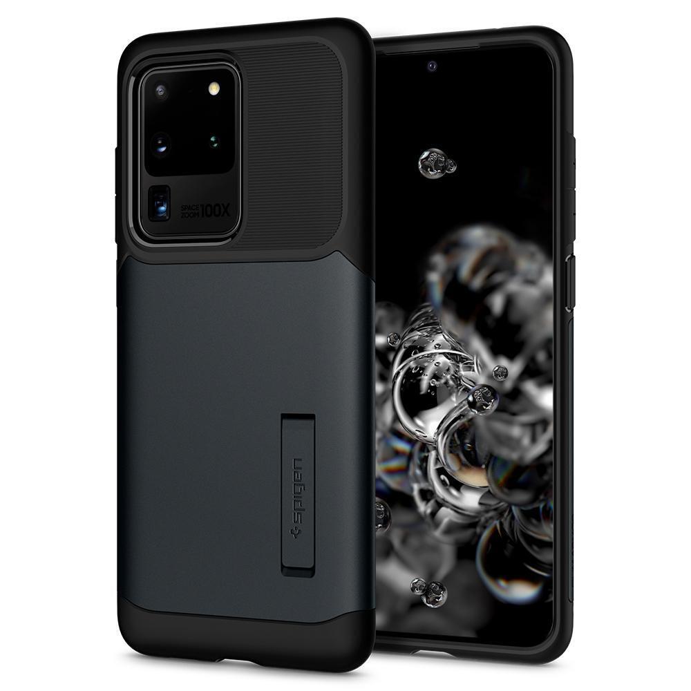 

Spigen для Galaxy S20 Ultra Slim Armor Metal Slate (ACS00637), Чёрный