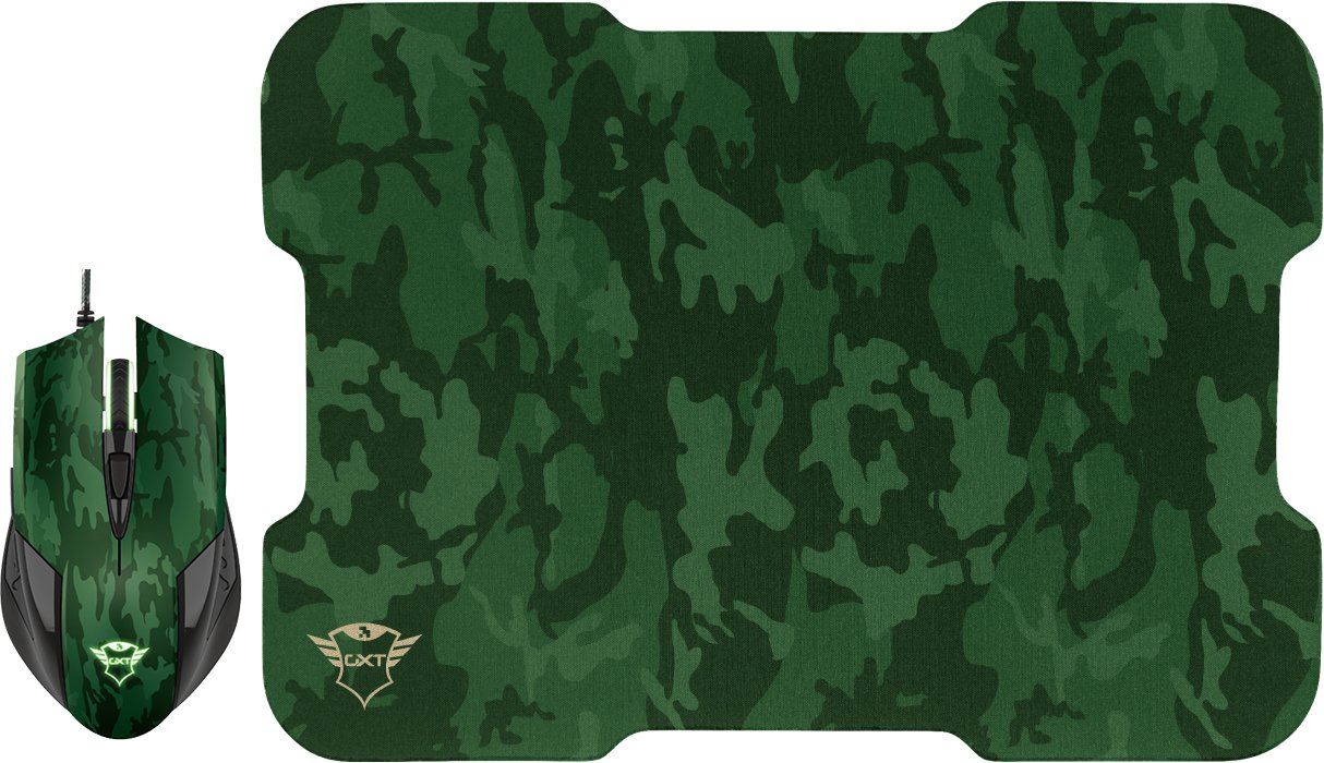 

TRUST GXT781 RIXA CAMO MOUSE & PAD (23611), Камуфляж