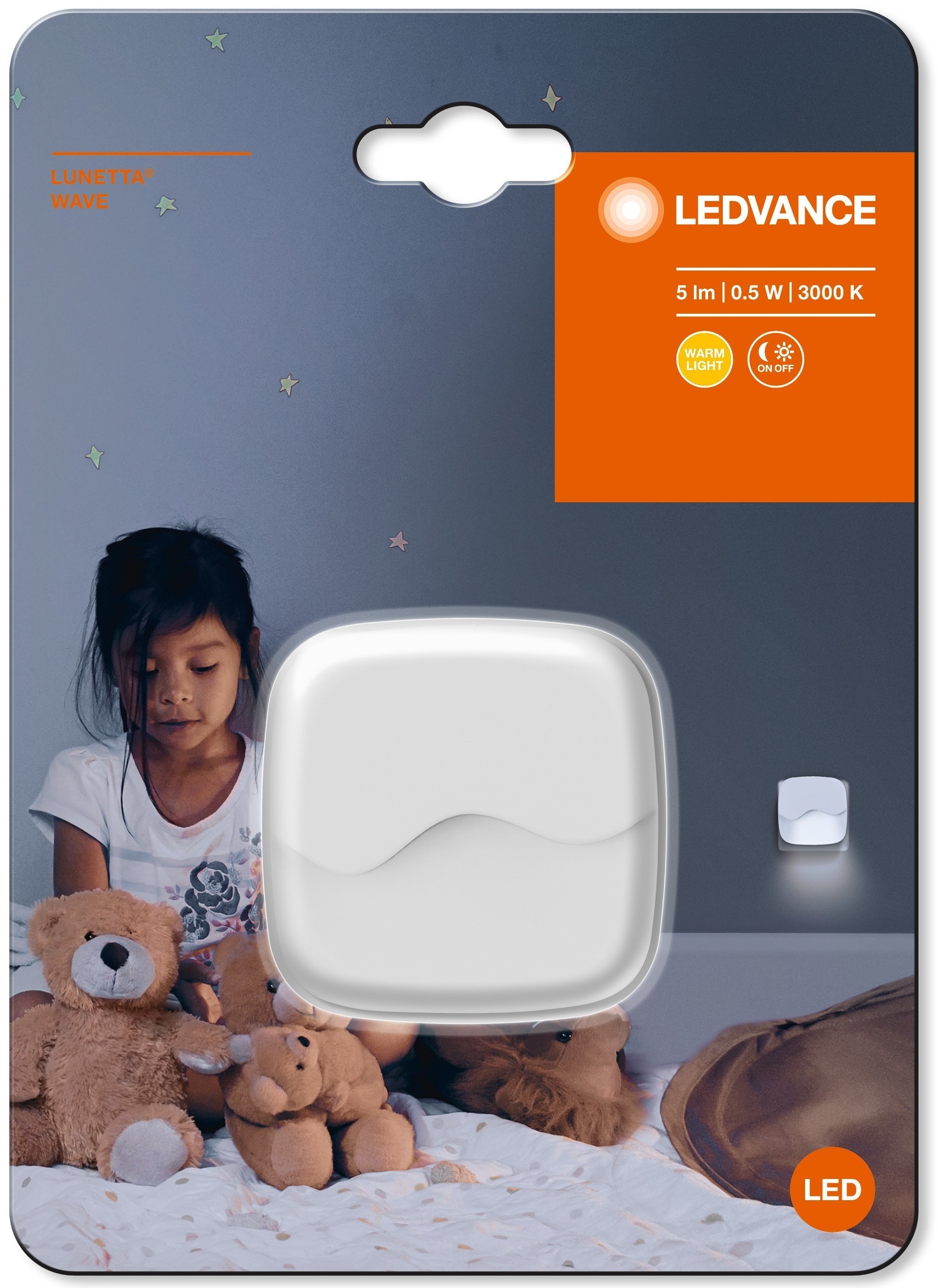 

OSRAM Ночник LEDVANCE LUNETTA WAVE белый (4058075399662)