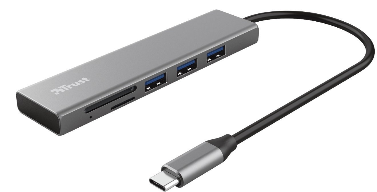 

TRUST Dalyx Fast 3 USB+Card Reader USB-C Aluminium (24191)