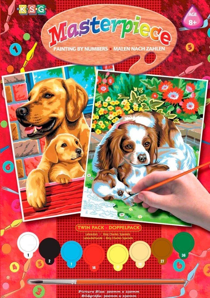 

Sequin Art PAINTING BY NUMBERS JUNIOR-PAIRS Dogs (SA0214)