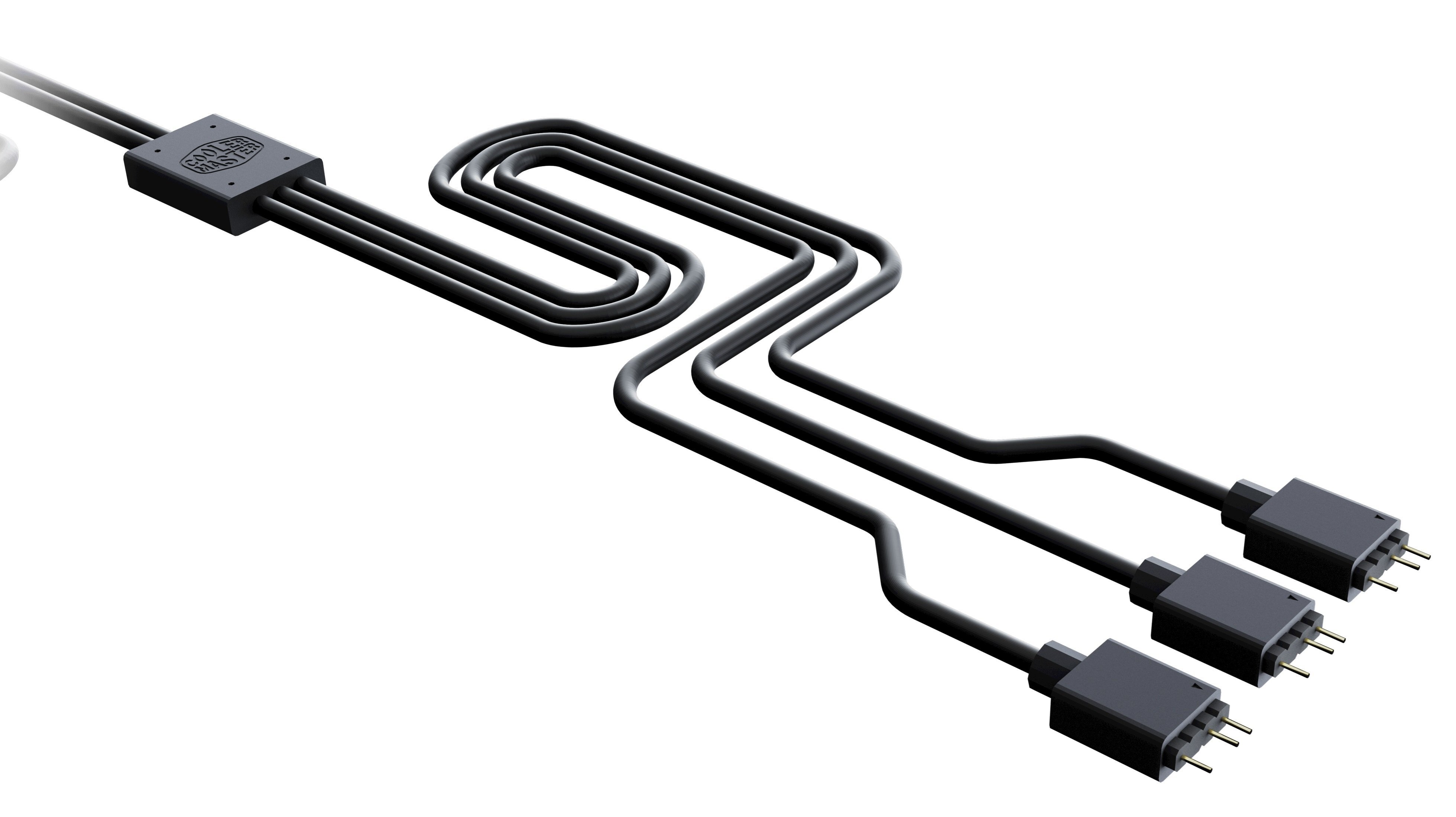 

Cooler Master Addressable RGB 1-to-3 Splitter Cable (MFX-AWHN-3NNN1-R1), Чёрный