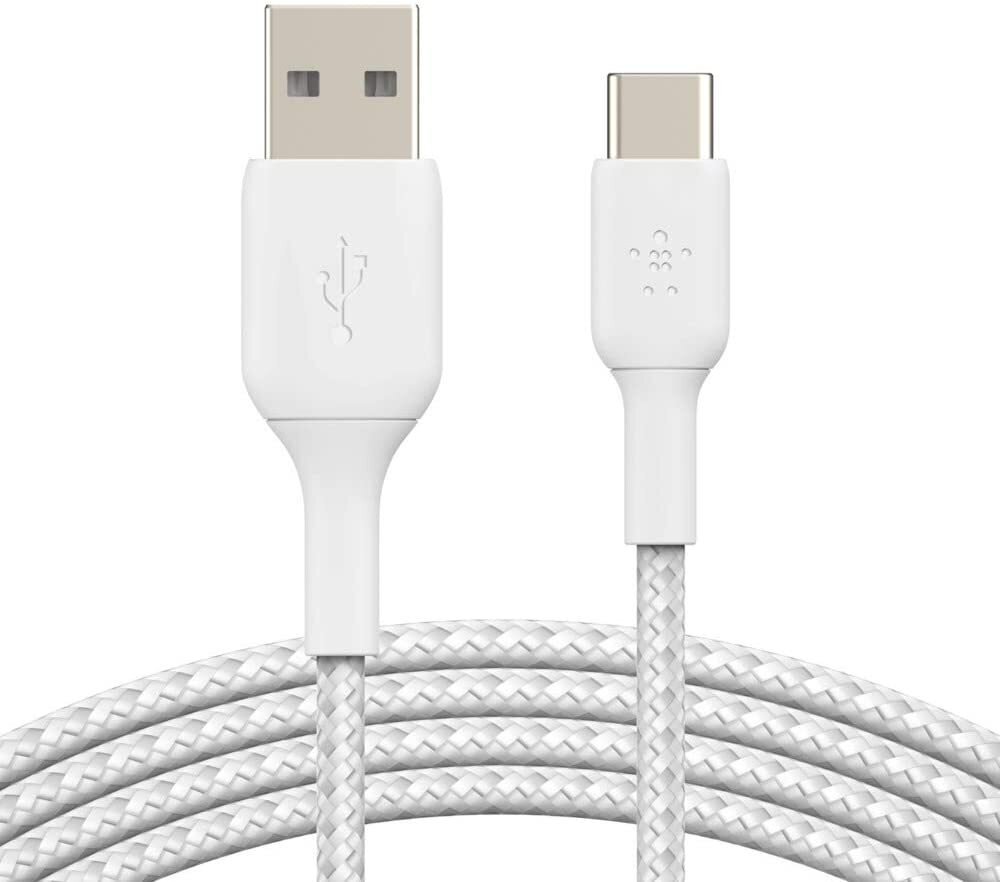 

BELKIN USB-A - USB-С, BRAIDED, 1m, white (CAB002BT1MWH)