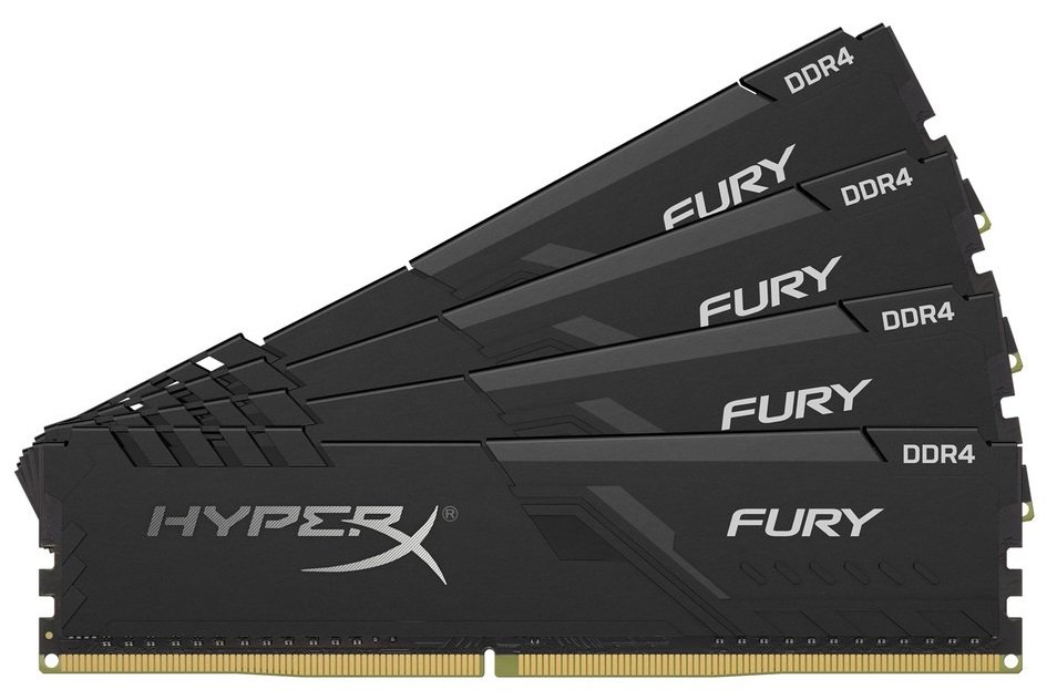 Акція на HyperX DDR4-3466 64GB PC4-27700 1Rx8 (Kit of 4x16384) Fury Black (HX434C17FB4K4/64) від Repka