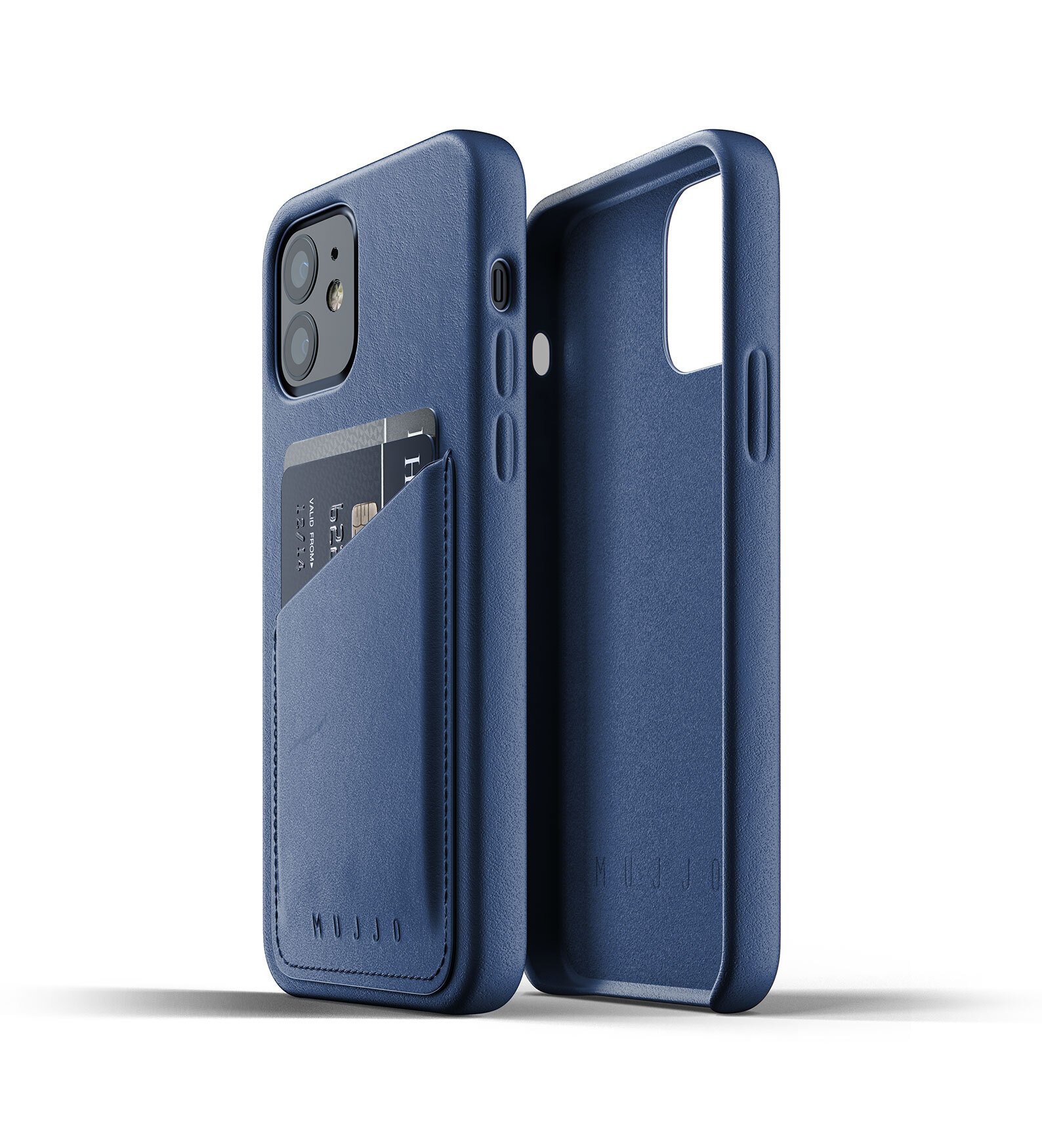 

MUJJO для iPhone 12/12 Pro Full Leather Wallet Monaco Blue (MUJJO-CL-008-BL), Синий