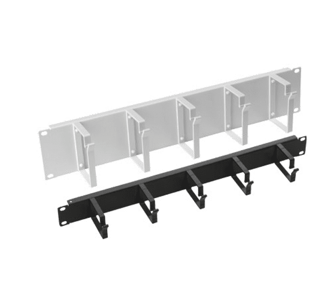 

MIRSAN горизонтальный 19" 1U 5 колец, RAL 7035