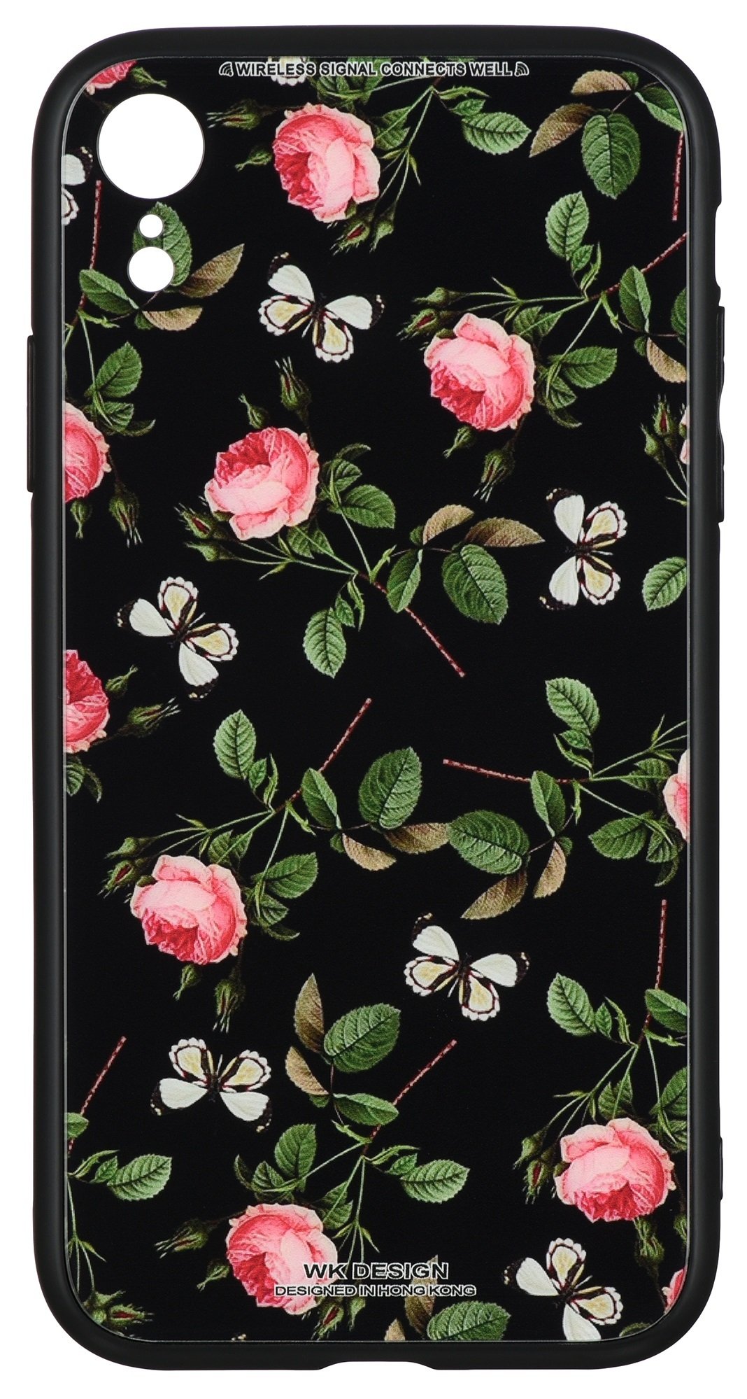 

WK для Apple iPhone XR WPC-061 Flowers RD/BK (681920359845), Чёрный